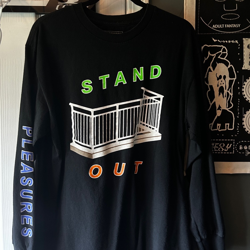 PLEASURES STAND OUT Black Long Sleeve T-Shirt 
SIZE LARGE